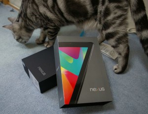 Nexus7とねこ。